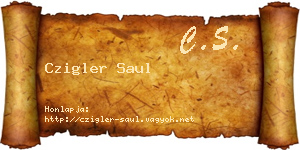 Czigler Saul névjegykártya